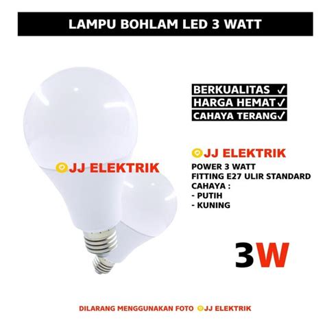 Jual Lampu Led Bulb W Watt Watt Bergaransi Lebih Hemat Dari Philips