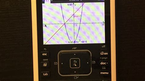 Ti Nspire Cx Tutorial Graphing The Solutions Of Quadratic And Linear