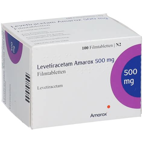 LEVETIRACETAM Amarox 500 Mg Filmtabletten 100 St Mit Dem E Rezept