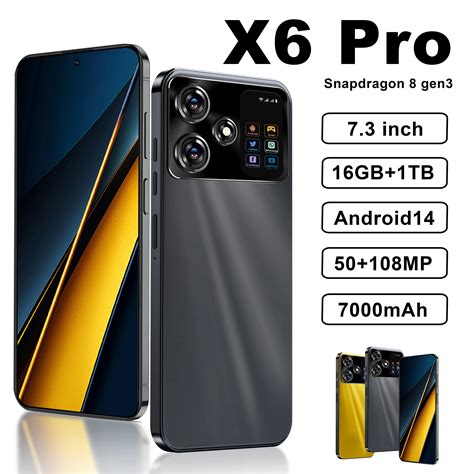 Oryginalny Smartfon X6 Pro 7 3 Calowy Wersja Globalna 16G 1TB