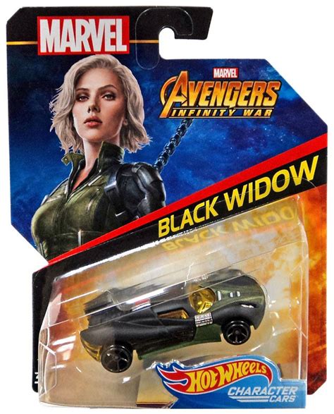 Hot Wheels Avengers Infinity War Character Cars Black Widow Die Cast Car Mattel Toys Toywiz