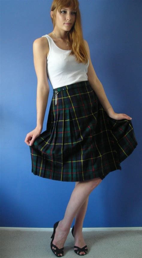 Items Similar To Me Bonny Lass Vintage Tartan Kilt Skirt Wool