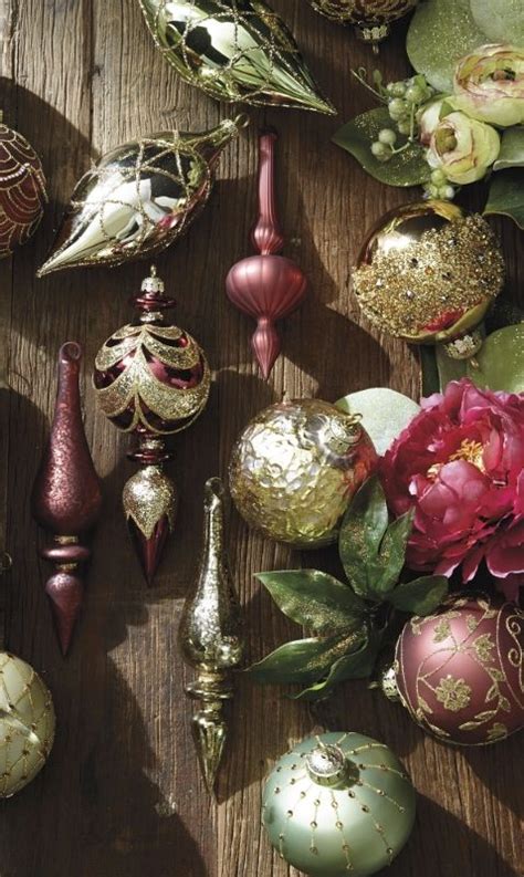 Marsala And Mint 60 Pc Ornament Collection Frontgate Christmas