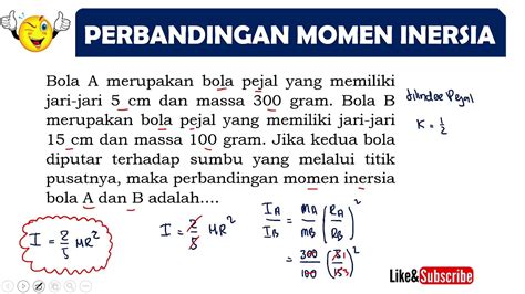 MOMEN INERSIA BOLA PEJAL DINAMIKA ROTASI FISIKA SMA KELAS 11 YouTube