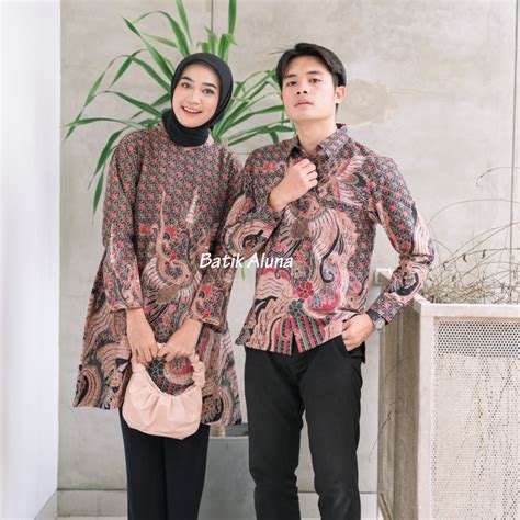 Jual Baju Batik Couple Pasangan Terbaru Premium Modern Original Lapis