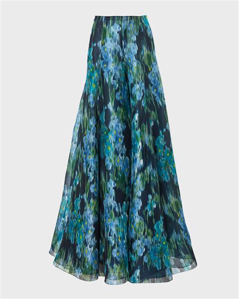 Carolina Herrera Floral Print Palazzo Pant Neiman Marcus