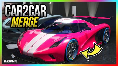 GTA 5 Online CAR 2 CAR MERGE GLITCH HOW TO MAKE MODDED CARS F1 MERGE