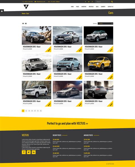 VECTUS - Car Dealer HTML Template on Behance