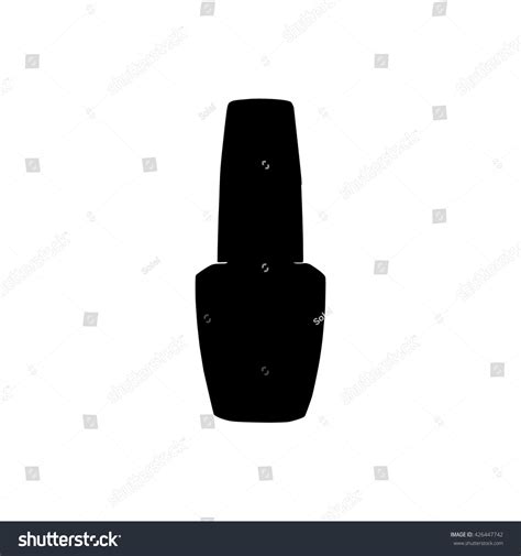 Isolated Nail Polish Bottle Silhouette Stock Vector 426447742