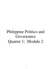 PPG Q1 Mod2 Pdf SHS Philippine Politics And Governance Quarter 1