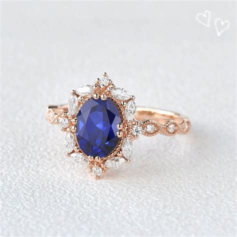 Antique Amethyst Engagement Ring Moissanite Engagement Ring Halo