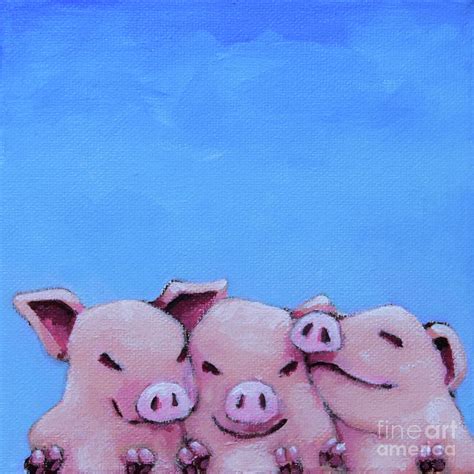 Three Little Pigs Painting by Lucia Stewart - Pixels