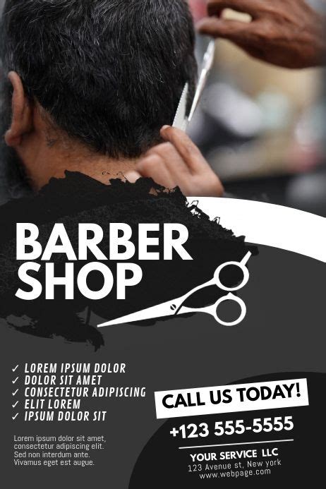 Barber Shop Flyer Design Template | Barber shop, Barber, Flyer design ...