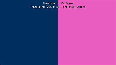 Pantone 295 C vs PANTONE 238 C side by side comparison