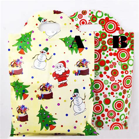 25x40cm Christmas T Plastic Bags With Handle 50pcslot Clothes