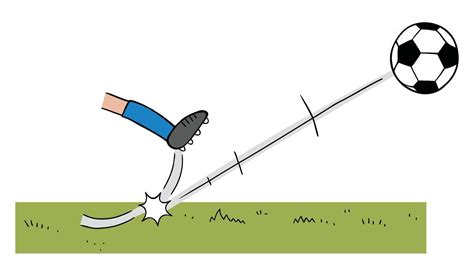 Ilustración de vector de dibujos animados de jugador de fútbol pateando