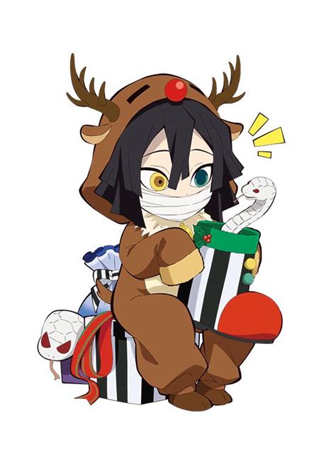 Obanai Iguro Christmas Chibi Anime Dibujos Animados Bonitos Anime