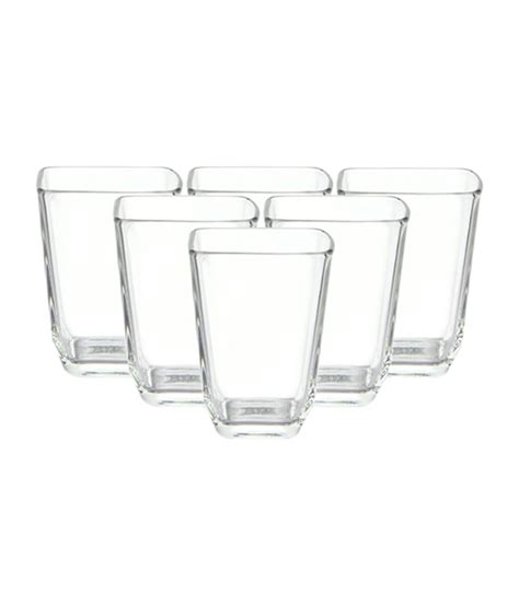 Luminarc Cube Glass Tumbler 280 Ml Set Of 6 Buy Online At Best