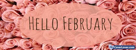 Hello February Roses seasonal Facebook Cover Maker Fbcoverlover.com