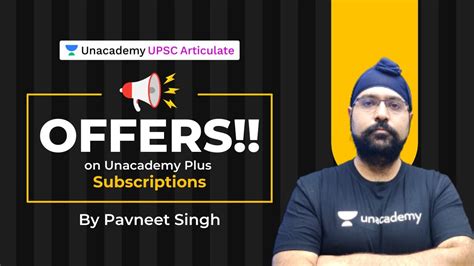 Mega Offer On Unacademy UPSC CSE Subscription By Pavneet Singh YouTube