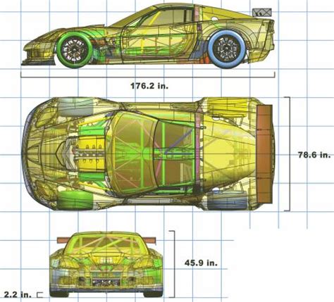 Chevrolet Corvette Gt2 Coupe Blueprints Free Outlines