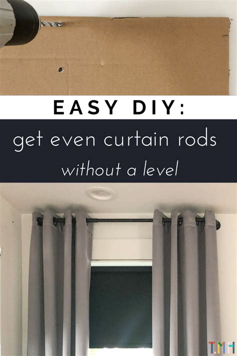 How I Install Perfectly Even Curtain Rods Every Time Without A Level T ...