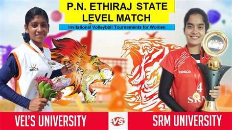 Volleyball State Level Match Vels University Vs SRM Volleyball