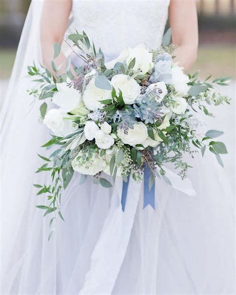 Dusty Blue Wedding Flowers The New Neutral Belle Fiori