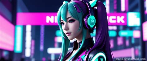 Vocaloid Singer Hatsune Miku | Stable Diffusion Online