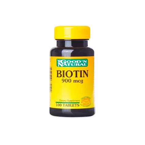 Biotin Goodn Natural 900 Mcg Frasco 100 Tabletas Droguería Salud Market