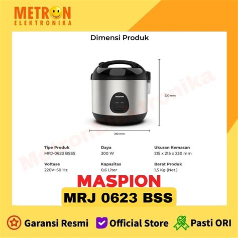 Jual MASPION MRJ 0623 BSSS 0 6 LITER BODY PANCI STAINLESS STEEL