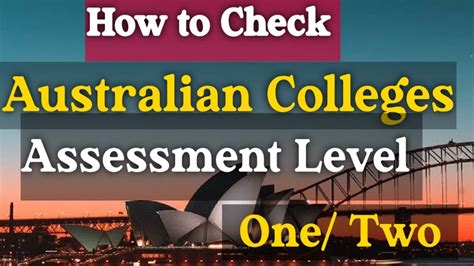 How To Check Australian Colleges Assessment Level YouTube