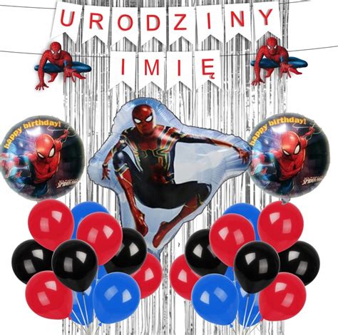 Balon Spiderman Balony Zestaw Na Urodziny Imi Allegro Pl