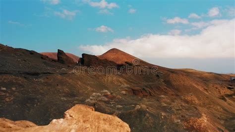 Barren Soil Of Volcanic Landscape Badlands Frozen Lava Flows Burned