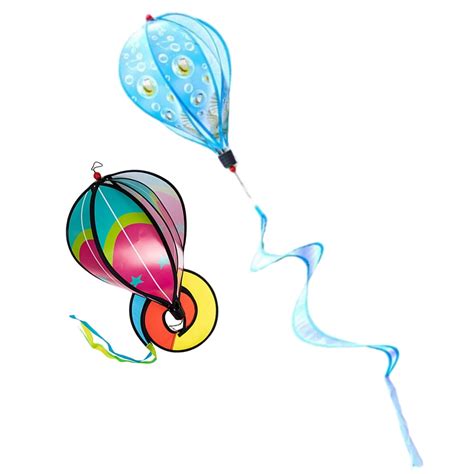 2pcs Hot Air Balloons Wind Spinners Spiral Hot Air Balloon Pendants