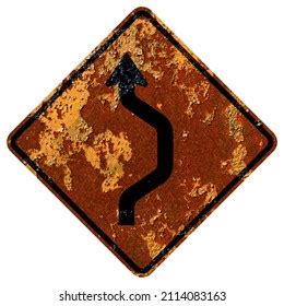 Old Rusty American Road Sign Double Stock Illustration