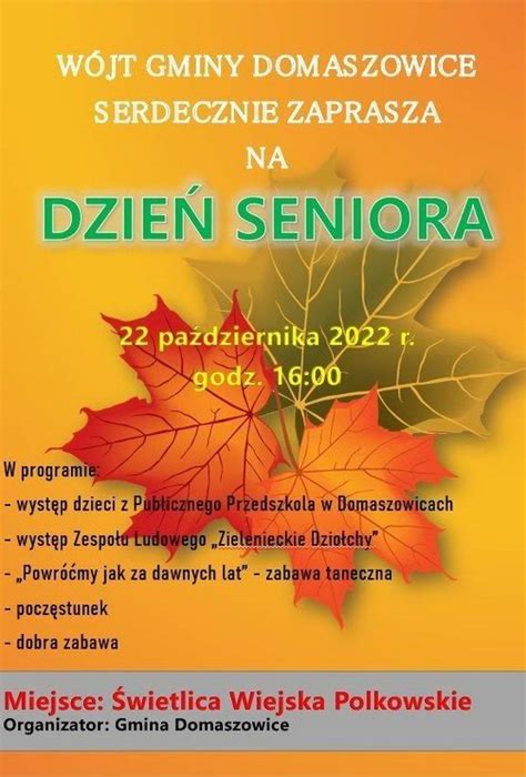 Dzie Seniora W Gminie Domaszowice Visit Namyslow Pl Powiat Namys Owski