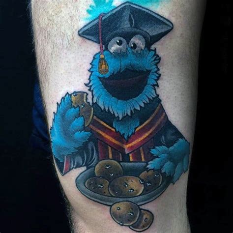 30 Cookie Monster Tattoo Designs For Men - Muppet Ink Ideas