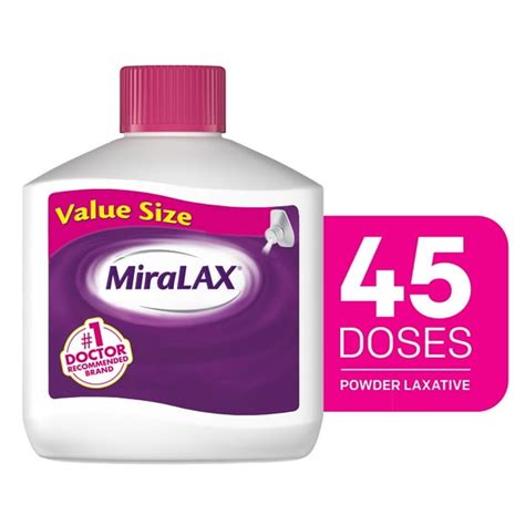 Miralax Laxative Powder For Gentle Constipation Relief Stool Softener