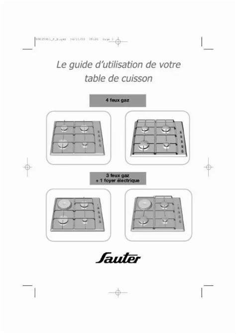 Notice Plaque De Cuisson Sauter Ste Ff Trouver Une Solution Un