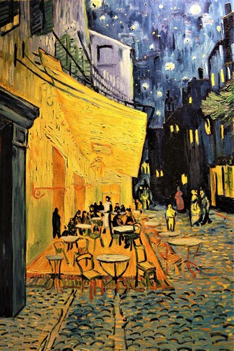 Cafe Terrace At Night Painting Of Vincent Van Gogh Dutch Post