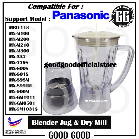 Panasonic Blender Jug Or Dry Mill Compatible Support Mx Gm Mx