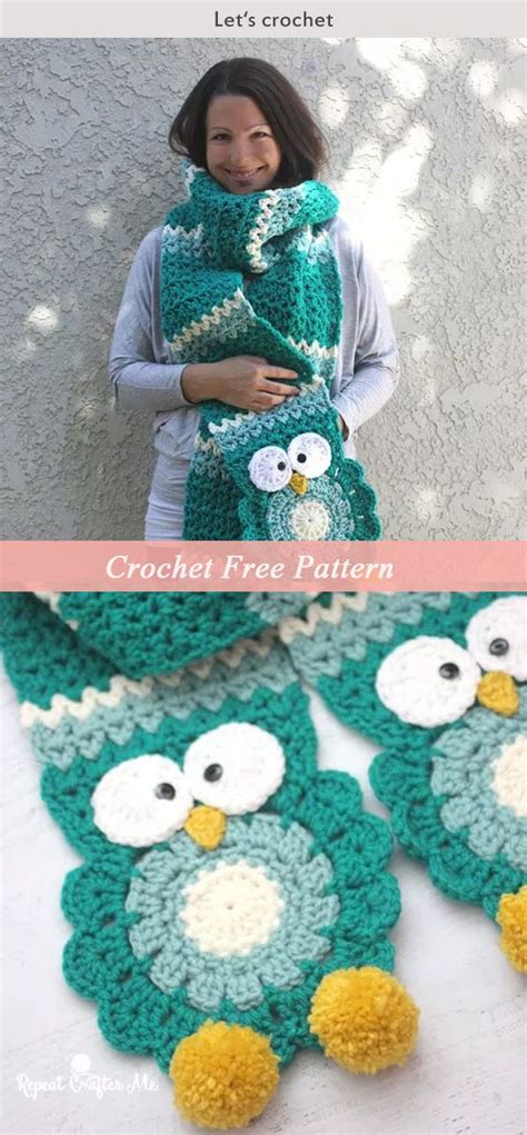 Crochet Owl Super Scarf Free Pattern Scarf Crochet Pattern Super