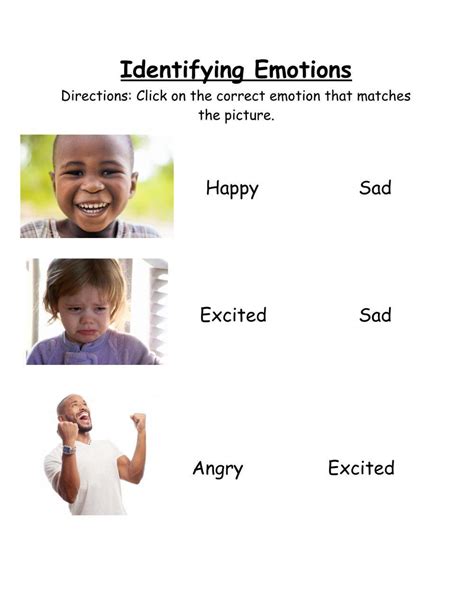 Identifying Emotions Worksheet Live Worksheets Worksheets Library