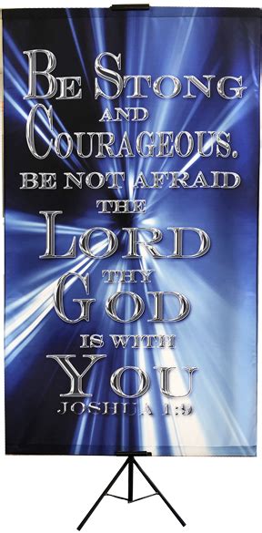 Be Strong And Courageous Satin Wall Banner High Praise Banners