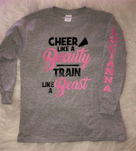 Cheer Like A Beautytrain Like A Beastcheerleading Etsy