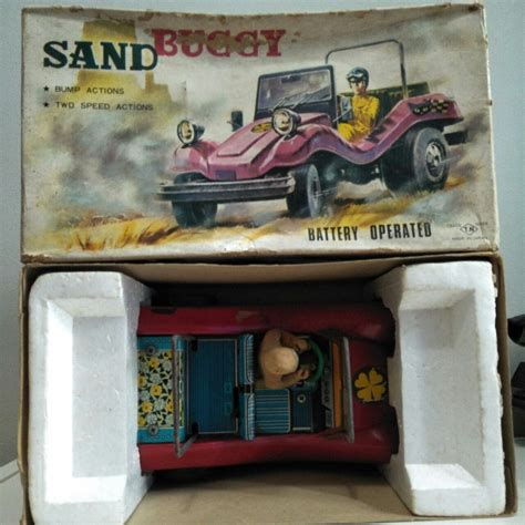 Vintage S Nomura Sand Dune Buggy Battery Operated Race Car Tin Toy Tn