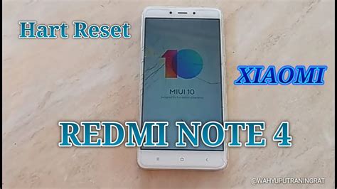 Cara Hard Reset Hp Xiaomi Redmi Note Youtube