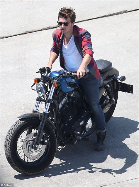 Josh Hutcherson Revs Up His Engine As He Poses On Motorcycle For New