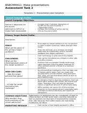 Hoang Ngan Tran BSBCMM411 Task 2 Presentation Plan Template Docx